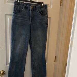 Democracy 8 Women's Straight-Leg Jeans in Washed Blue Denim